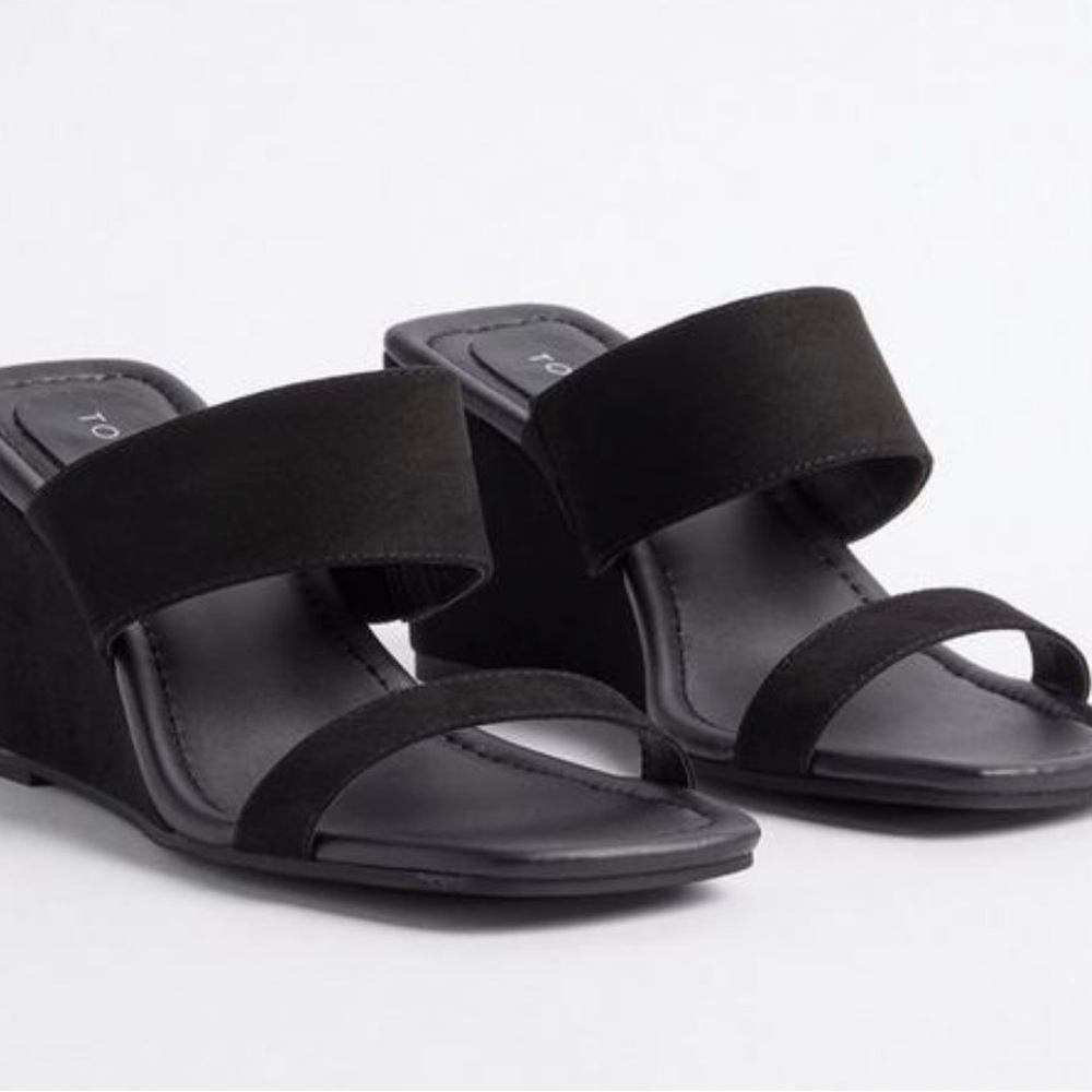 Torrid Black Wedge Sandals